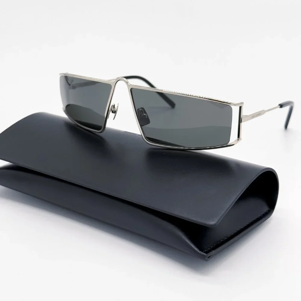 NEW SAINT LAURENT SL 606 002 SILVER SL606 002 WOMEN SUNGLASSES SAINT LAURENT